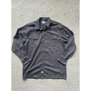 Carhartt Relaxed Fit Long Sleeve Button Shirt‎ - Gray - XL